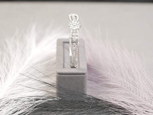 Elegant White Gold Diamond Bangle Bracelet